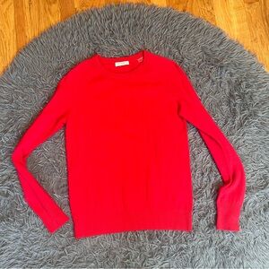 Equipment Femme Women's Cherry Red 100% Cashmere Crew Neck Sweater Size S
